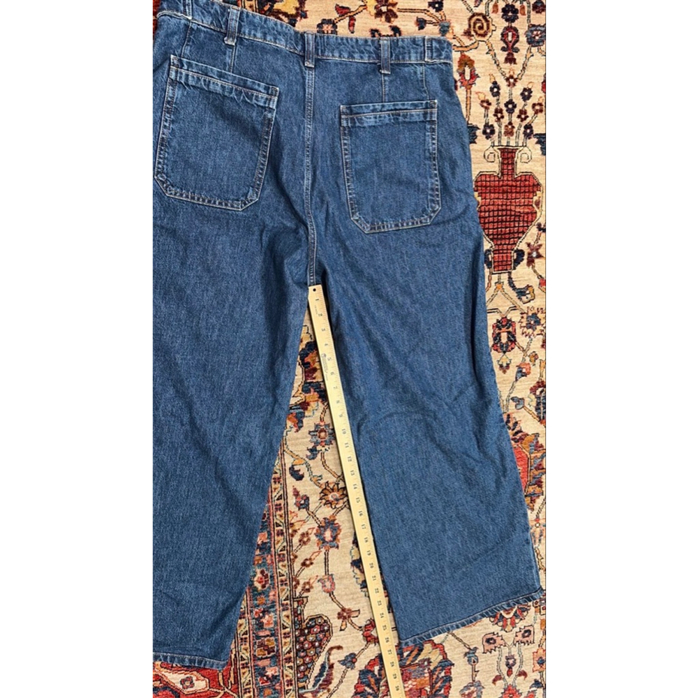 New Free People We The Free Palmer Cuffed Jeans Women’s 32 High Rise Cropped - Picture 9 of 12